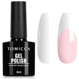 TOMICCA Gel Nagellack Wei√ü, 8ml UV Nagellack Wei√ü Soak Off Gellack Nagelkunst Manik√ºre DIY UV-Nagellack Geschenke