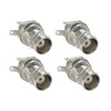4pcs BNC Female Solder Chassis Panel Connector, BNC Female Bulkhead