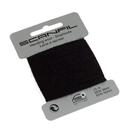 Scanfil 40020-003 Darning Thread, Black, 15 m