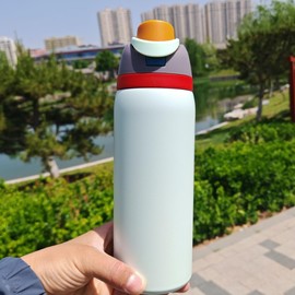 910ml Insulated Stainless Steel Water Bottle with Straw, Perfect for Outdoor Activities and Traveling, Food Grade Safe, BPA Free, Leak Proof Car Water Bottle... (Milky White)