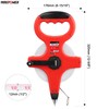 Open Reel Tape Measure, MAXOWER Fibreglass Surveyors Meter Tape Measure
