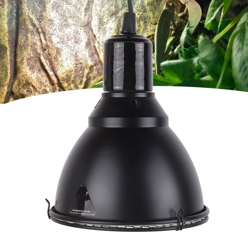 5.5in Reptile Lamp Fixture Uniform Heating Professional Shallow Dome Lamp