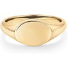 Smooth simple oval Ring for Women,Stackable Rings (Golden, One size)