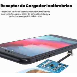 Receptor Qi de 10 W USB C, Receptor de Carga Inalámbrico Delgado para Teléfono Tipo C, Receptor Y Adaptador de Carga Inalámbrica Qi Súper Rápido