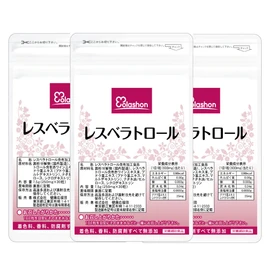 Health Support Group Lesveratrol Supplement, Value-for-3 Bags, 90 Capsules, From Grapes, Made in France, Polyphenol, Aging Care, Antioxidant, Beauty, Made in Japan