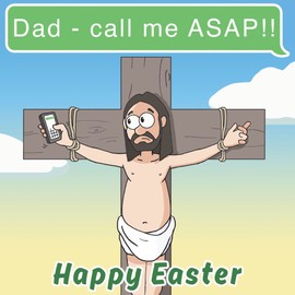 Twizler Funny Easter Card with Call Me ASAP Design - Funny Happy Easter Card - Wife Mum Easter Card Husband Dad - Daughter Easter Cards Son - Granddaughter Easter Card Grandson