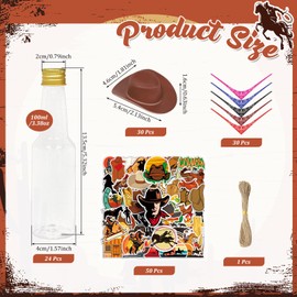 Cinrobiye 24 PCS Western Cowboy Party Favors Wild West Candy Tubes Rodeo Theme Birthday Party Candy Containers for Birthday Gift School Classroom Rewards Prizes Baby Shower Party Decorations Supplies