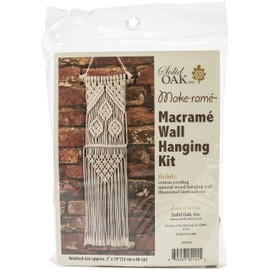 Solid Oak Small Format Macrame Kit-Three Leaves