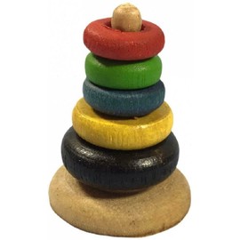 Melody Jane Dollhouse Wooden Toy Ring Stacker Traditional Miniature Nursery Accessories 1:12