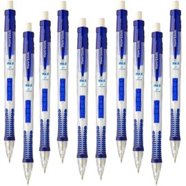 10 x Paper Mate Clearpoint Mechanical Pencil | Easy Grip, Twist Eraser & Side Click Lead Release | 0.5mm, Blue & Clear Barrel | Loose in Plain Packaging [ASIA IMPORT]