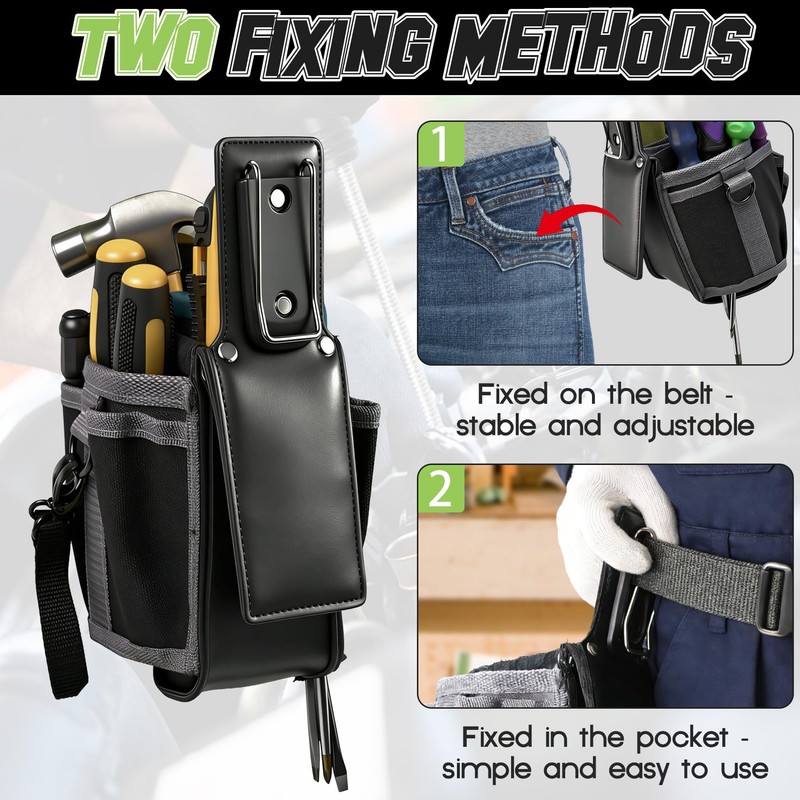 Upgraded Tool Pouch with Belt Clip Replace for MP1X, Leather