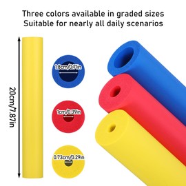 6pcs Foam Grip Tubing Built Up Foam Tubing for Handle Grip Aid for Utensils Cutlery Padding Grips Handle for Adaptive Utensils Elderly Disabled Arthritic Handicapped