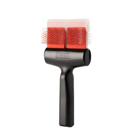 FlexIt® Red/Silver Firm Flex Mat Zapper Dog Grooming Brush – Undercoating Combo (Double)