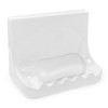 Xihu White Ceramic Bathroom Soap Holder, Mid Century Retro Design,