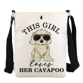 JYTAPP Cavapoo Gifts Cavapoo Dog Lovers Gift This Girl Lovers Her Cavapoo Crossbody Purse Bag Cavapoo Dog Owner Gift