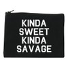 Kinda Sweet Kinda Savage Cosmetic Makeup Bag Black Medium