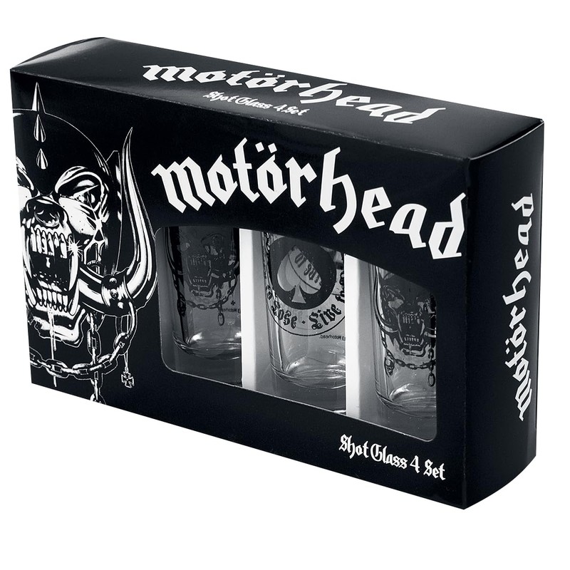 Motörhead 4 shot glasses born to loose/live to win +