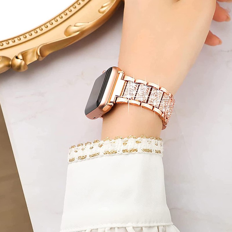 Compatible with Puqo Smartwatch, Lamshaw 22mm Quick Release Jewelry Bling