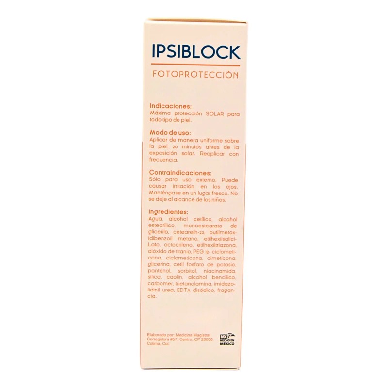 Ipsiblock Bloqueador Solar Extrema Fps50+ Fotoprotector Uva/uvb 100g