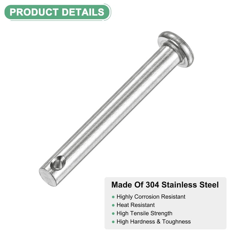 M METERXITY 10-Pack Single Hole Clevis Pins, M5 x 40mm