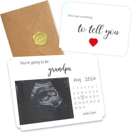 HAMUIERS Pregnancy Announcement for Grandpa, Grandpa Baby Announcement Ideas Card, Ultrasound Picture Pregnancy Announcement, Grandfather to be Gifts