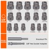 THINKWORK Bolt Extractor Kit, 18-Piece Nut Extractor Socket Set, 3/8"