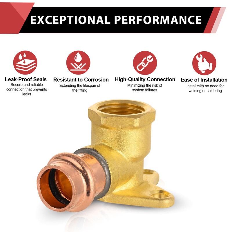 EFIELD 1/2" Copper Press Fit x 1/2" Female NPT Drop