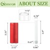 Glasseam 3 Pcs Glass Bud vase for Taper Candle Holder,
