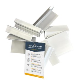 Trusscore Wall&CeilingBoard and Trusscore SlatWall Trims Sample Ring, White/Gray Mixed