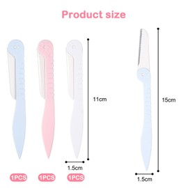 HonGien 3 Pieces Foldable Eyebrow Shaper Women's Face Razor Eyebrow Shaper for Face Body Eyebrows Women Men Eyebrow Trimmer Razor