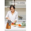 elitequo 13 pieces Kitchen Knife Block Set with Sharpener,Dishwasher Safe,German