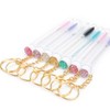 Mekupeu 20 Pcs Mascara Wand Tube Set Diamond Key Chain