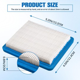 Cnornus Pack of 5 Air Filter Lawnmower Air Filter Replacement Filter Element for Briggs Stratton 491588s 4915885 399959, Power Lawnmower and Tractor