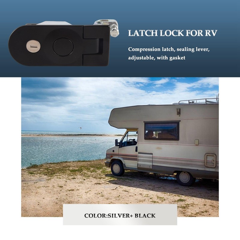 Kopinma Compression Latch/Lever Lock Heavy Duty Door Lock with 2