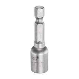 HARFINGTON Nut Driver Drill Bit 8mm Metric Socket 1/4" Hex Shank 1.89" (48mm) Long Magnetic 6-Point Sockets Quick Change CR-V Steel Bolt Setters for Power Drill Drivers