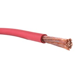 #2 Gauge AWG - Flex-A-Prene - Welding/Battery Cable - Red - 600 V - Made in USA (30 FEET)