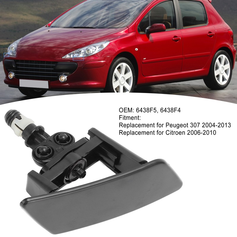 Car Front Headlight Washer Spray Nozzle 6438F4 Replacement for Peugeot