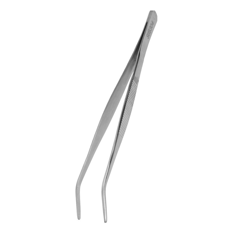 Laboratory Tweezer High Accuracy 304 Stainless Steel Serrated Edge 20cm