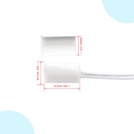 Ohamtes 2 Sets White RC-33 NC Recessed Switch Door Window Sensors Magnetic Reed Switch Cabinet Light Bar Sensors