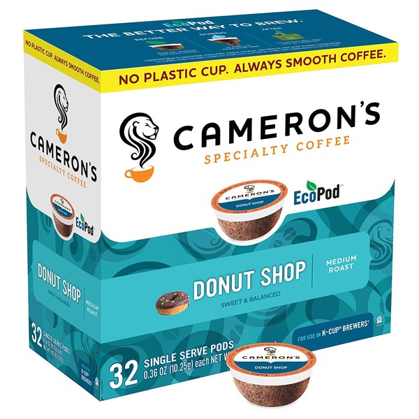 Cameron's Coffee Single Serve Pods, Donut Shop, 32 Count (Pack of 1)