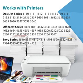 Relcolor 63XL Color Ink Cartridges Replacement for HP 63 XL Tricolor 2-Pack for HP63 HP63XL for 4650 3830 5255 4520 5258 3630 4652 4655 5200 4512 3632 5252 2132 1112 3631 2130 4510 3634 3833 4511 5222