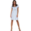 Italian Fashion Felicita Maternity/Nursing Nightdress,Size XL,Blue