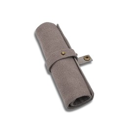 Funny live Pure Color Pen Pencil Wrap Pencils Roll Holder,Simple Retro Style Pen Pouch Bag Coloring Pencils Organizer Holder Colored Pen Paint Brush Storage Pouch (Grey)