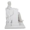 Ebros Gift Seated Abraham Lincoln Figurine in White Resin Finish