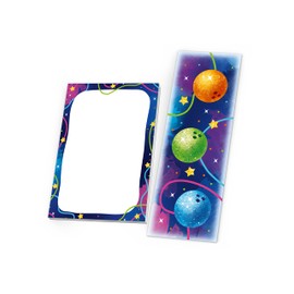 6 Bookmarks + 6 Mini Notepads + 6 Gift Bags (Natural) + 6 Stickers Bowling Bowling Party Bag Guest Gift for Children's Birthday Boys Girls