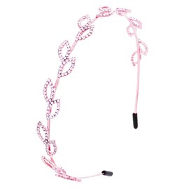 Rosemarie Collections Women's Stunning Petite Leaf Detail Crystal Rhinestone Fashion Bridal Headband (Rose Gold Tone)