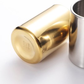 Hehglng Gold Stainless Steel Fruit Fork Holder Dessert Spoon Holder Food Picks Holder Cocktail Stick Holder Jar Cup Fruit Forks Tableware Kitchen Utensil Holder