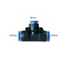 5 Pcs 10mm x 8mm x 10mm Pneumatic T Shaped