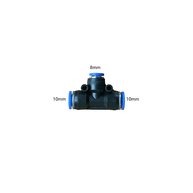 5 Pcs 10mm x 8mm x 10mm Pneumatic T Shaped