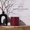 Bask Large Mottled Pillar Candles - Unscented - 6-Inch Diameter